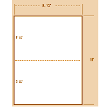 8-1/2 x 11" 24# Perforated Paper, 1 Horizontal perf at 5-1/2"
