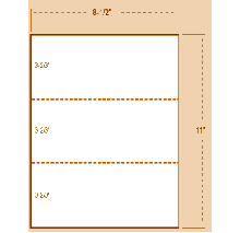 8-1/2 x 11" 24# Perforated Paper,  2 Horizontal perf  at 3-2/3 & 7-1/3 