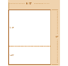 8-1/2 x 11" 24# Perforated Paper, 1 perf @ 3-2/3" from bottom