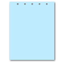 Blue Paper With 5 Holes on Top