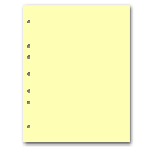 Canary Paper With 5 Holes on Left