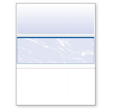 Blank Laser Middle Check Paper, Blue, Item #04509