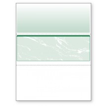Blank Laser Middle Check Paper, Green, Item #04510