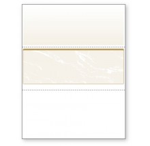 Blank Laser Middle Check Paper, Gold, Item #04513