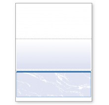 Blank Laser Bottom Check Paper, Blue, Item #04517