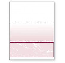 Blank Laser Bottom Check Paper, Burgundy, Item #04519