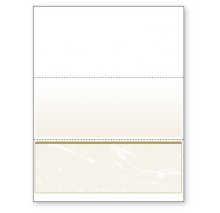 Blank Laser Bottom Check Paper, Gold, Item #04521