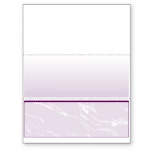 Blank Laser Bottom Check Paper, Purple, Item #04523