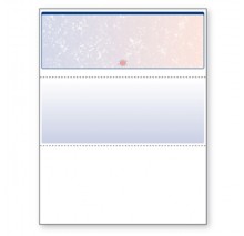 Blank Laser Top Check Paper, Blue/Red Prismatic, Item #04532