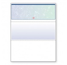 Blank Laser Top Check Paper, Blue/Green Prismatic, Item #04533