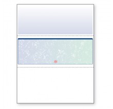 Blank Laser Middle Check Paper, Blue/Green Prismatic, Item #04535