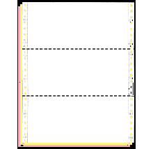 9-1/2 x 3-2/3" Continuous Computer Paper, Color, 3 Part, Side Perfs