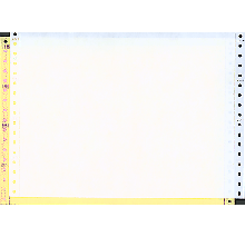 9-1/2 x 7" Continuous Paper,  White/Canary, 2 Part, Side Perfs