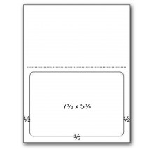 Integrated Label Form, 1 Label 7-1/2 x 5-1/8" with 1 Horiz. Perf.