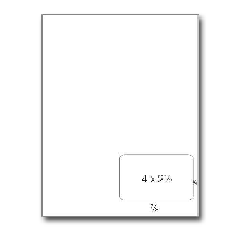 Integrated Label Form, 1 Label  4" x 2-1/2" on Right