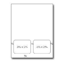 Integrated Label Form, 2 Labels 3-1/2" x 2-3/4" on the Bottom