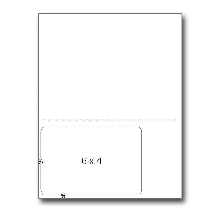 Integrated Label Form, 1 Label  6x4", 1 Horz. Perf. on Left