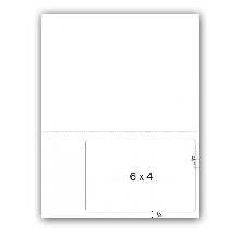 Integrated Label Form, 1 Label  6x4", 1 Horz. Perf. on Right