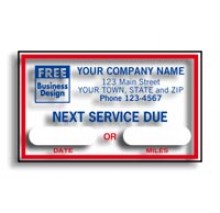 Static Cling Windshield Label, Item #1690