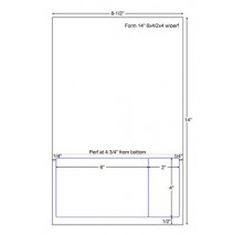 8-1/2 x 14" Integrated Form with  6x4" &  2x4" Label