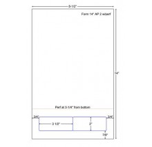 8-1/2 x 14" Integrated Form with  3-1/2 x 2"  Label