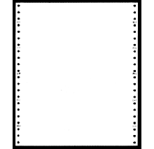 9-1/2 x 11" Pin Feed Paper 20# White, 1 Part, No Side Perfs