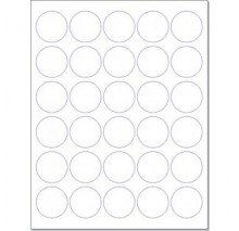 1.5", 30 Up  Labels                Standard Matte White, 100 Sheets  (3,000 labels)