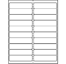 4" x 1" Label               Standard Matte White, 100 Sheets (2,000 labels) 