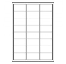 2-5/6 x 1-3/8" Label    Standard Matte White, 100 Sheets (2,400 labels) 