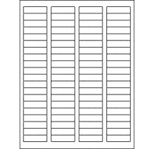 1-34" x 1/2" Label        Standard Matte White, 100 Sheets (8,000 labels) 
