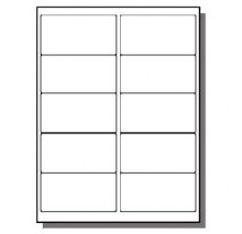 4" x 2" Label               Standard Matte White, 100 Sheets (1,000 labels) 