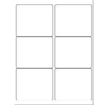 4" x 3-1/3"  Label        Standard Matte White, 100 Sheets (600 labels) 