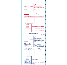 9-1/2 x 24 4 Part Continuous International Air Waybill    