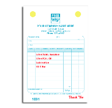 Service Station Register Forms - Small Classic, Item #608