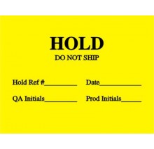 Hold Label For Warehouse, Item #7001 