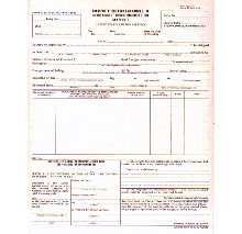 9-1/2 x 11" 6 Part Continuous Transportation Entry