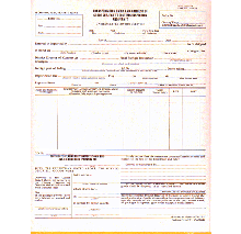 9-1/2 x 11" 8 Part Continuous Transportation Entry