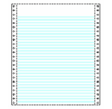 9-1/2 x 11" Pin Feed Paper 15# 6" Green Bar, 3 Part, Side Perfs