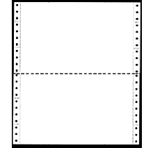 9-1/2 x 5-1/2" Continuous Paper, 20# White, 1 Part, Side Perfs