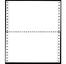 9-1/2 x 5-1/2" Continuous Paper, 15# White, 1 Part, Side Perfs