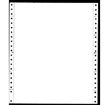 9-1/2 x 11" Pin Feed Paper 15# White, 1 Part, Side Perfs