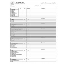 Daily Forklift Inspection Checklist, Item #9807