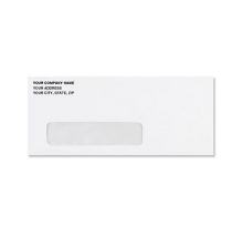 #10 Window Envelope, 24lb. White Wove Stock, Item # 5811