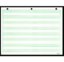 11x8-1/2", 1/2" Green Bar Paper, With 3 Hole Punch 20#