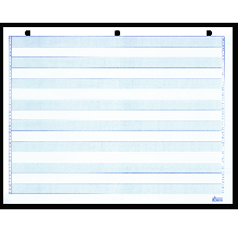 11x8-1/2", 1/2" Blue Bar Paper, With 3 Hole Punch 20#
