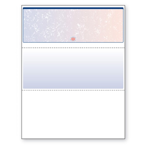 Blue 500 Blank Check Stock Paper Check on Top Red Prismatic Color 