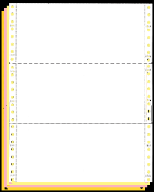  Computer Paper, 4 Part, White - Yellow - Pink - Gold, 9 1/2 X  11, 02234, 800 Sets Per Ctn., Side Perf, : Computer Printout Paper : Office  Products