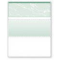 Blank Laser Top Check Paper, Green, Item #04502