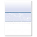 Blank Laser Middle Check Paper, Blue, Item #04509
