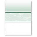 Blank Laser Middle Check Paper, Green, Item #04510